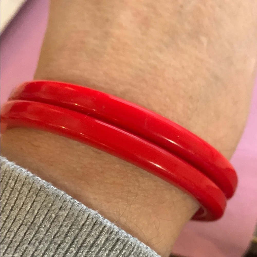 Red Bangle Set - Picture 2 of 9